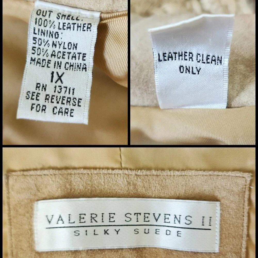 Vintage Valerie Stevens Suede Tan Jacket Size: 1X - Picture 2 of 16